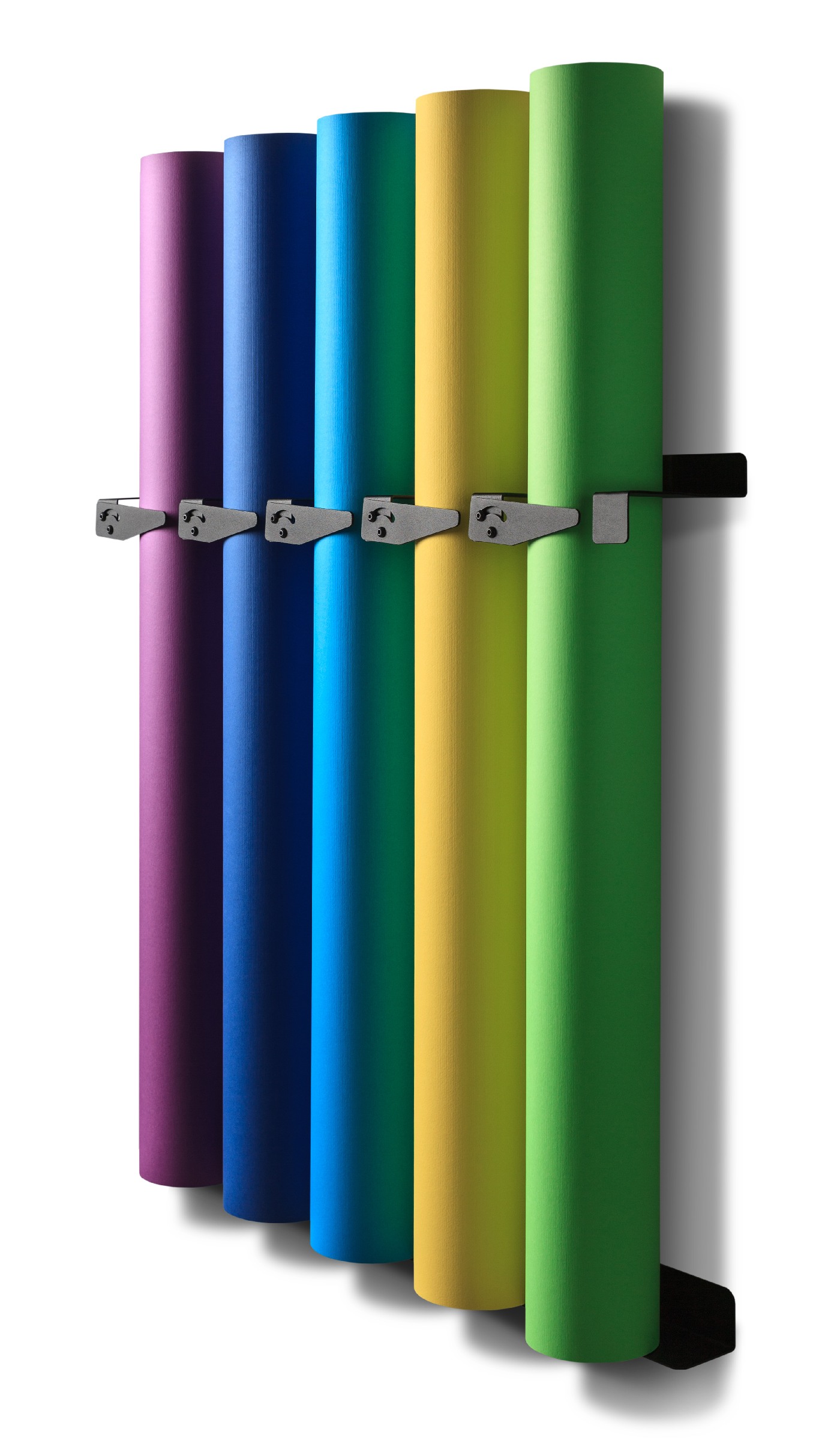 Wall-Mounted Seamless Paper Backdrop Storage Rack (5 Rolls) - Image 6