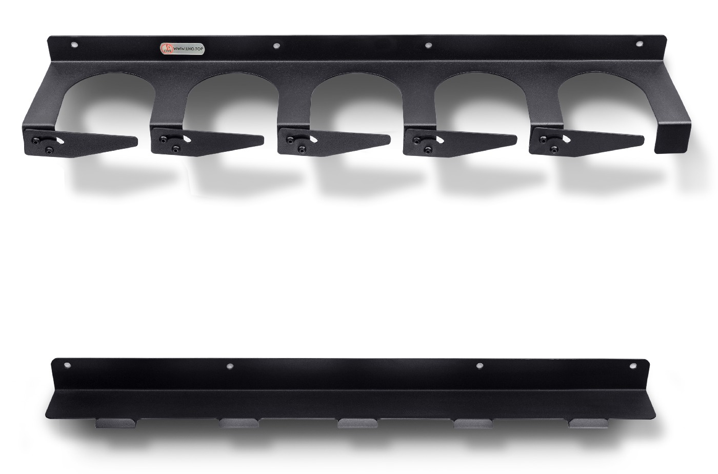 Wall-Mounted Seamless Paper Backdrop Storage Rack (5 Rolls) - Image 2