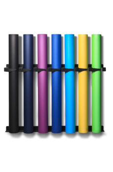 Wall-Mounted Seamless Paper Backdrop Storage Rack (7 Rolls)