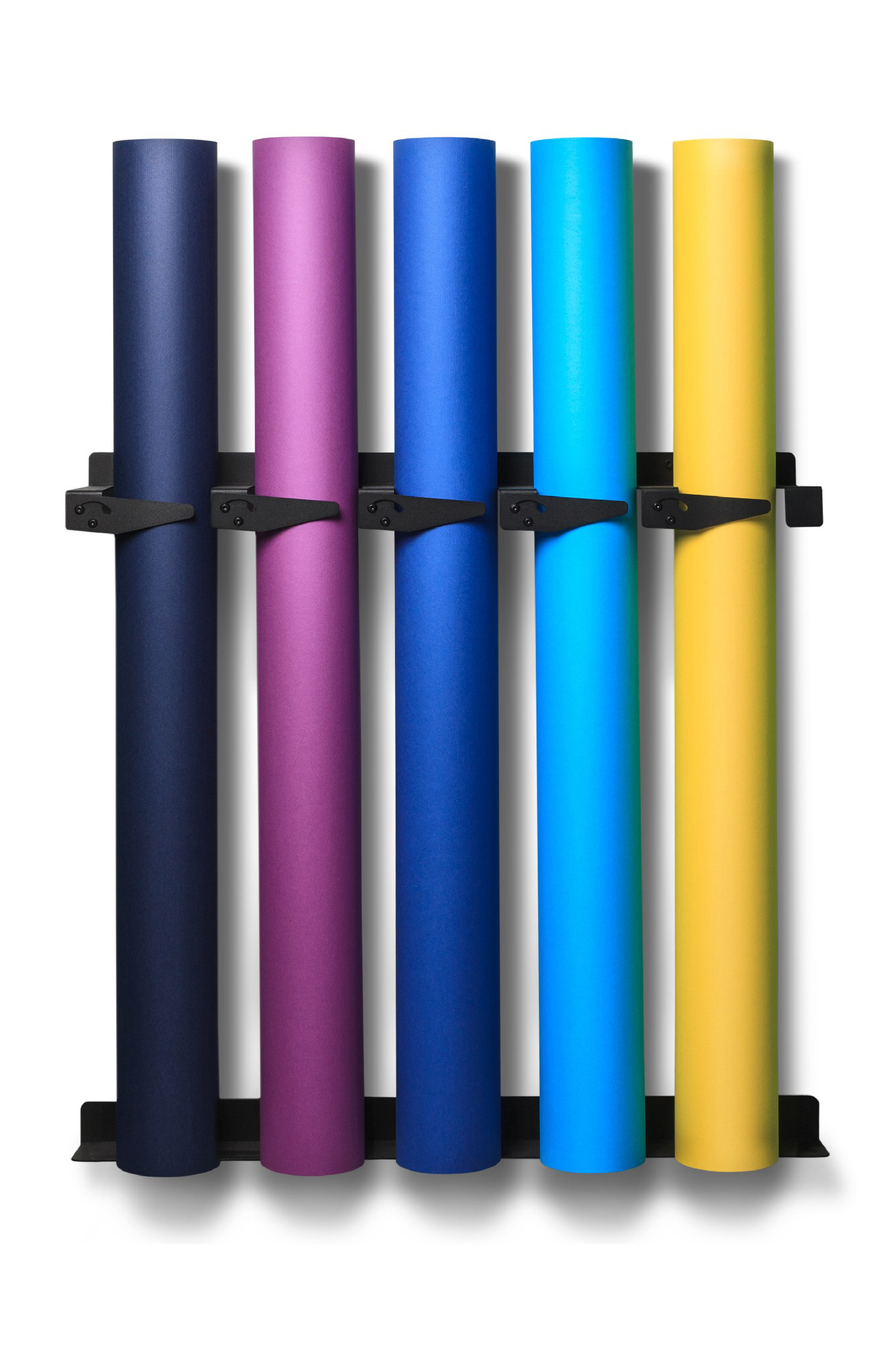 Wall-Mounted Seamless Paper Backdrop Storage Rack (5 Rolls)