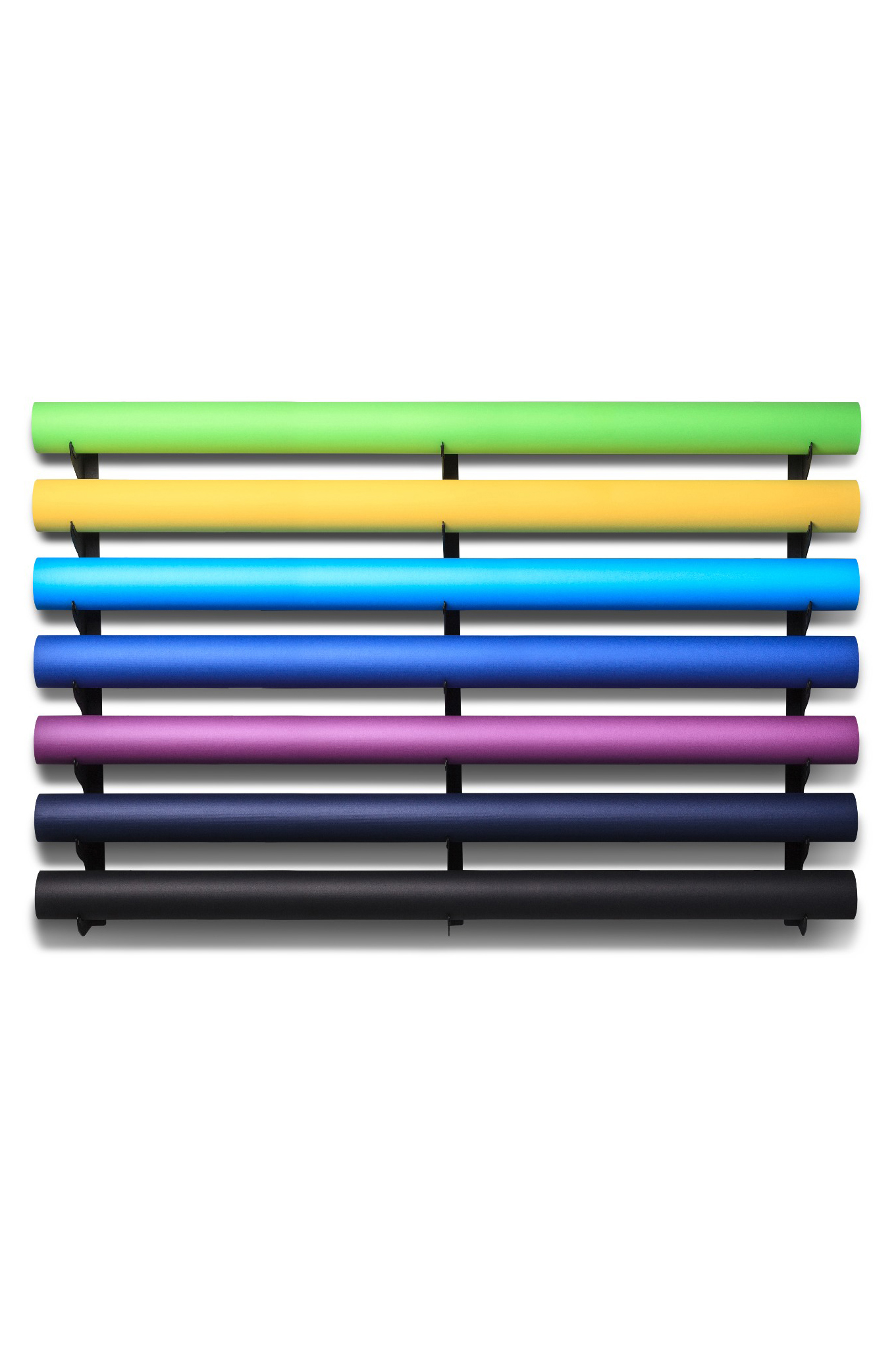 Wall-Mounted Seamless Paper Backdrop Storage Rack (7 Rolls)