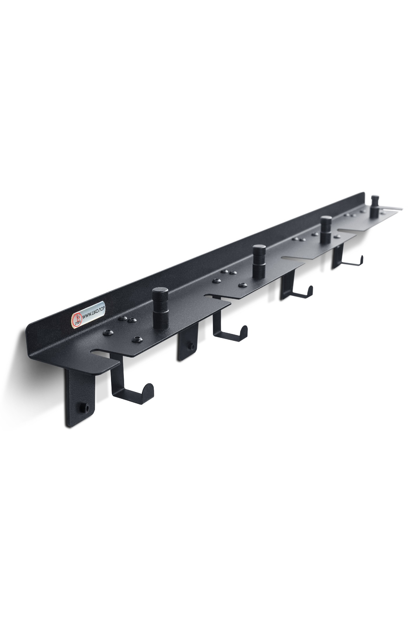Wall-Mounted Studio Light & Stand Storage Rack (4 Strobes + 5 Stands)